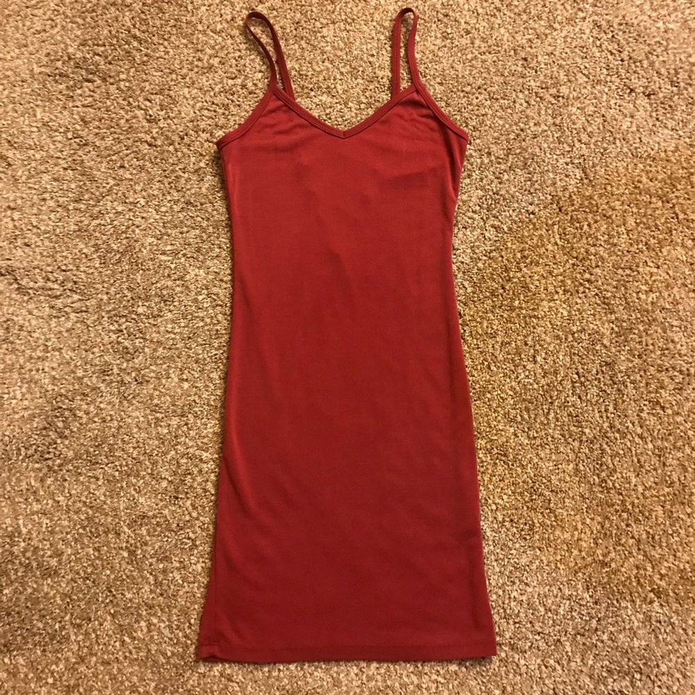 Red orange dress